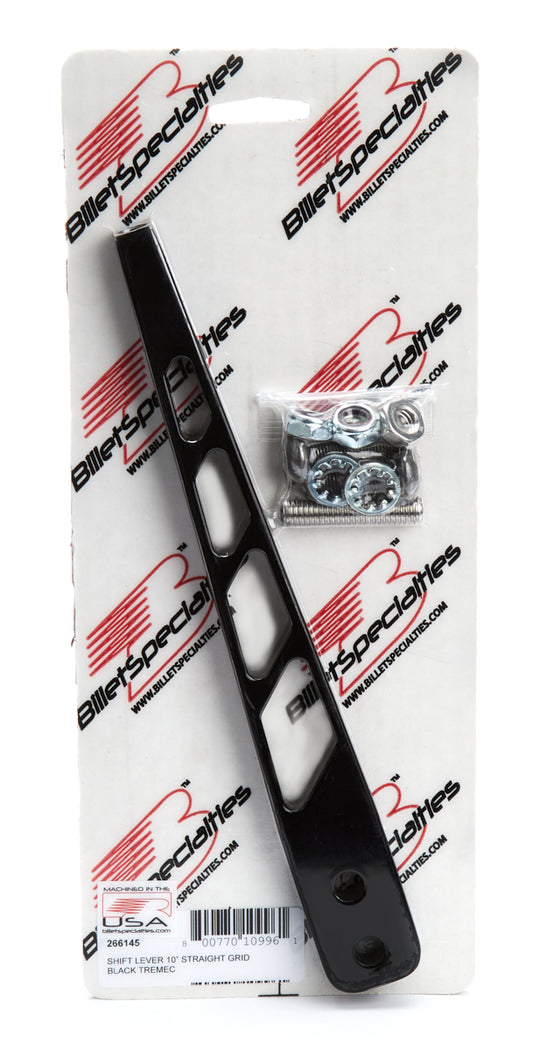 Billet Specialties BSP266145 Shift Lever 10in Straigh t Grid Black Tremec