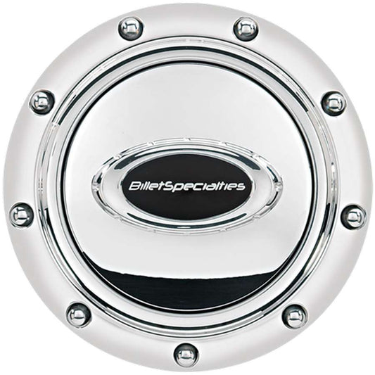 Billet Specialties BSP32715 Horn Button Riveted Polished w/Black Logo
