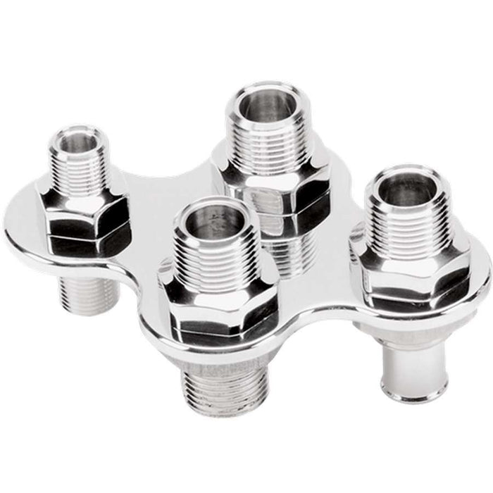 Billet Specialties BSP66925 A/C & Heat Bulkhead Push-On 4 Port