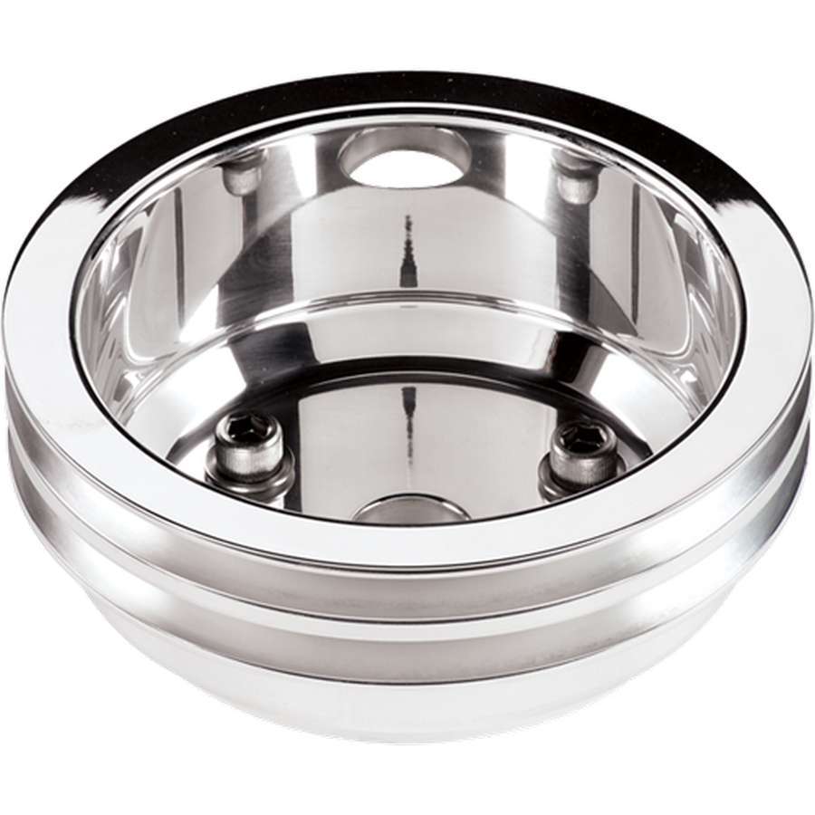 Billet Specialties BSP78220 SBC 2 GRV Crank Pulley LWP Polished