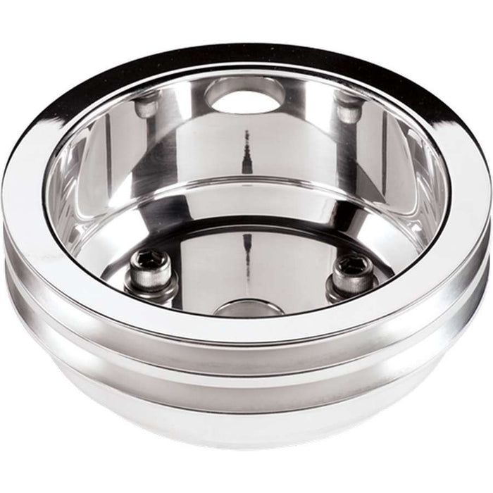 Billet Specialties BSP78220 SBC 2 GRV Crank Pulley LWP Polished