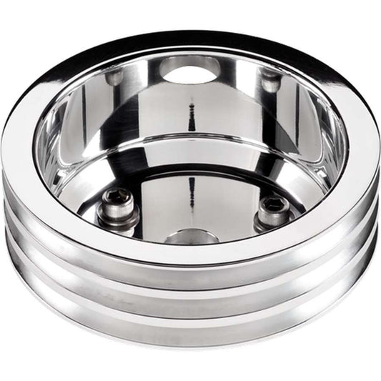 Billet Specialties BSP78230 SBC 3 GRV Crank Pulley LWP Polished