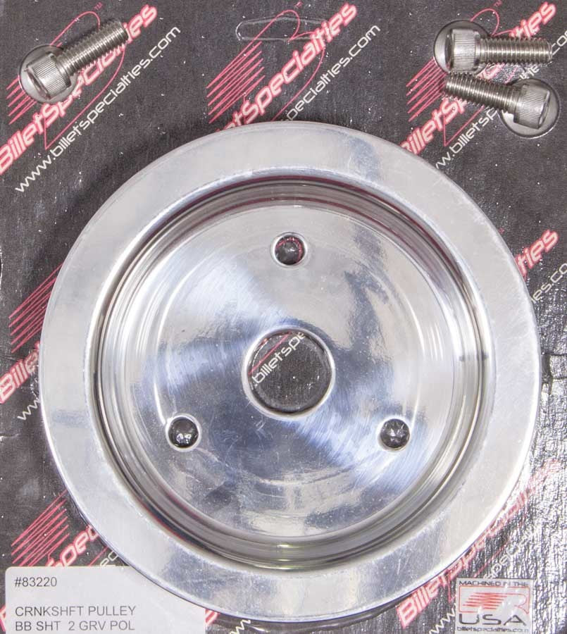 Billet Specialties BSP83220 Polished BBC 2 Groove Lower Pulley