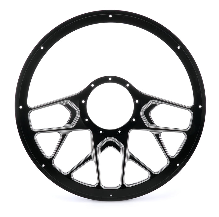 Billet Specialties BSPBC30107 Steering Wheel 1/2 Wrap 14in Redline Black