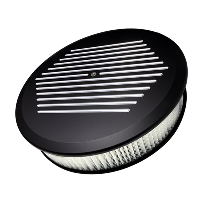 Billet Specialties BSPBLK15820 Air Cleaner 14in Round Ball Milled Black