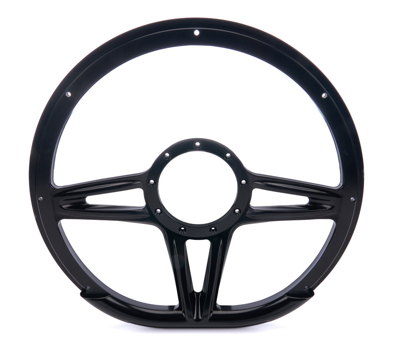 Billet Specialties BSPBLK29441 Steering Wheel 14in D-Shape Victory Black