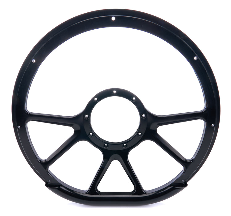 Billet Specialties BSPBLK29475 Steering Wheel 14in D-Sh ape Prism Black