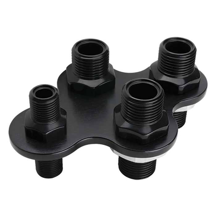 Billet Specialties BSPBLK66920 A/C & Heat Bulkhead 4-Port Black