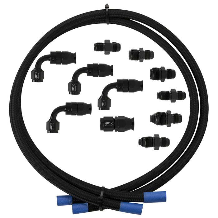 Billet Specialties BSPBLK77905 Hose Kit Power Steering w/Pump Mount Reservoir