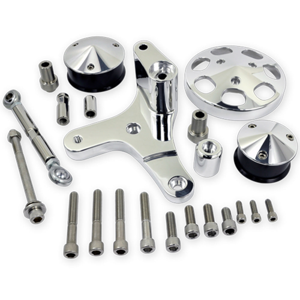 Billet Specialties BSPFM1325PC BBC Serpentine Conversio n Kit For A/C Add On