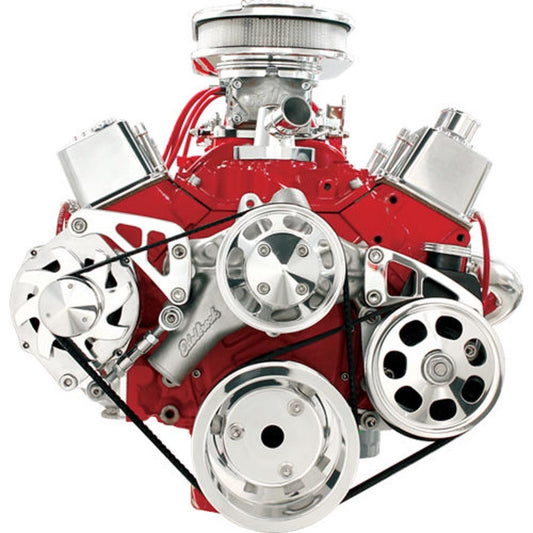 Billet Specialties BSPFM2121PC SBC LWP Serpentine Conversion KIt Polished