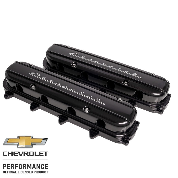 Billet Specialties BSPP95585 Valve Covers Gen V LT Chevrolet Script Black