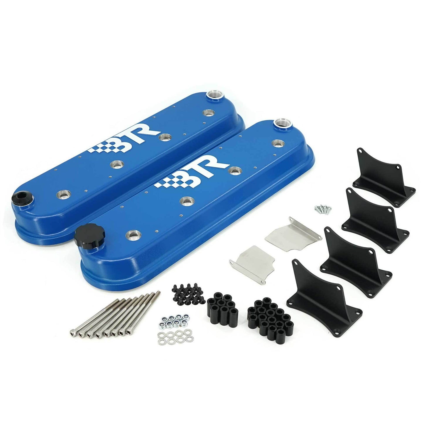 Brian Tooley Racing BTRVCA-02-BLUE-CM Blue LS Valve Covers w/Coil Mounts