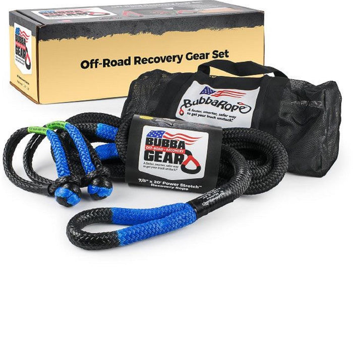 Bubba Rope BUB176860BLG Truck Recovery Gear Set 7/8in x 20ft Black/Blue