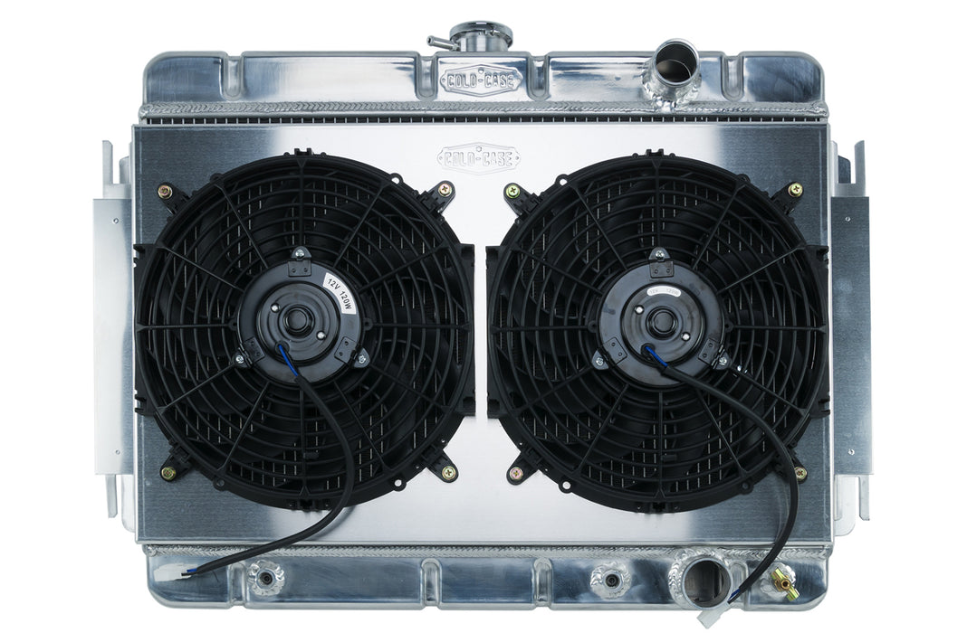 Cold Case Radiators CCRCHE541AK 64-65 Chevelle Radiator & Dual 12in Fan Kit AT