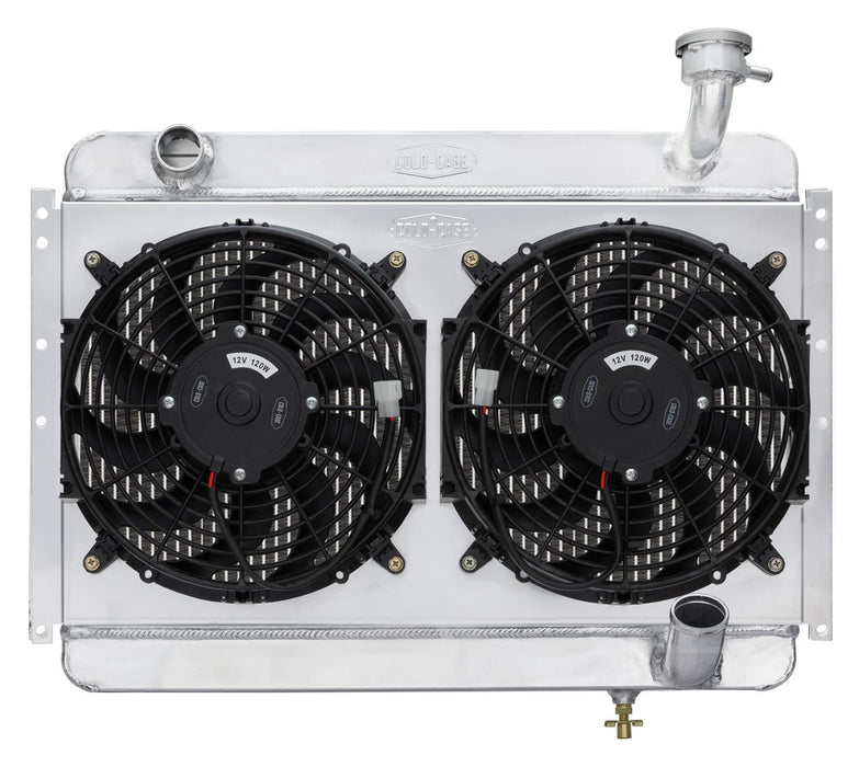 Cold Case Radiators CCRCHV710K 56-60 Corvette Radiator w/ Dual 12in Fan Kit