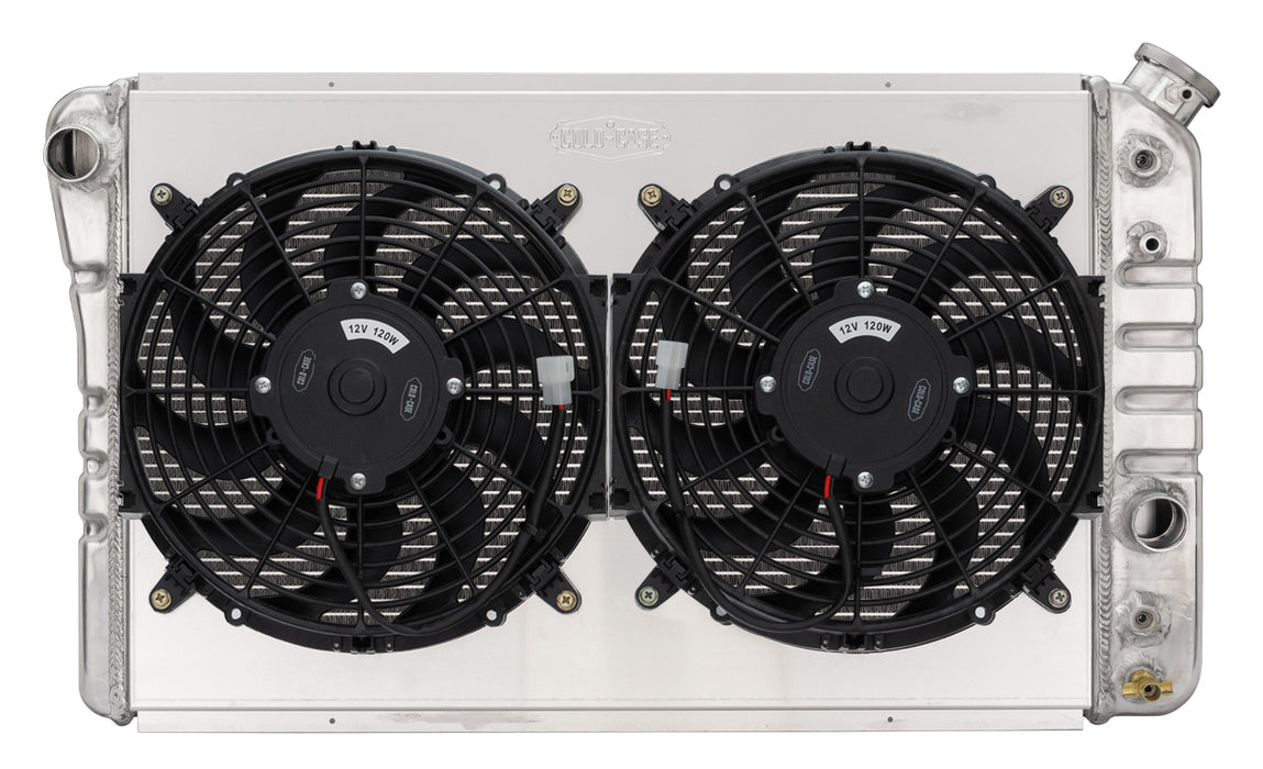 Cold Case Radiators CCRCHV719AK 84-90 Corvette Radiator w/ Dual 12in Fan Kit