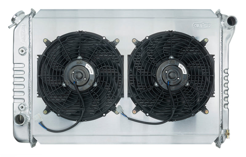 Cold Case Radiators CCRFOM578AK 71-73 Mustang Radiator AT 26in Dual 12in Fans