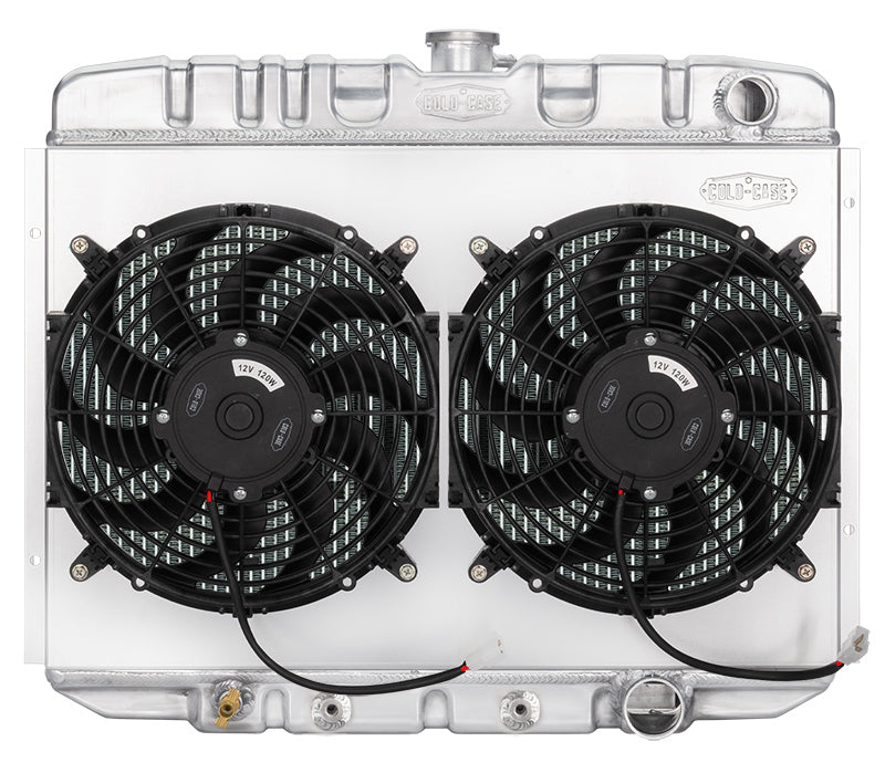 Cold Case Radiators CCRFOM587AK 67-70 Mustang Radiator AT 24in Dual 12in Fans