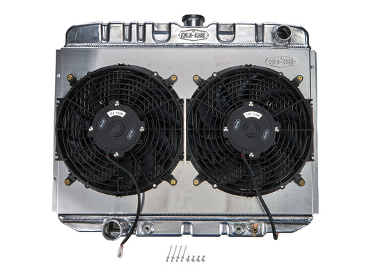 Cold Case Radiators CCRFOM588AK 67-70 Mustang BB 24in Ra diator & 16 Fan Kit AT