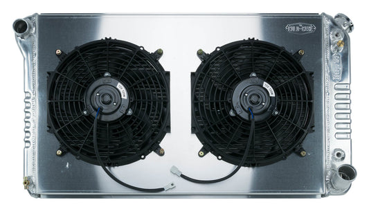 Cold Case Radiators CCRGMT558ASK 67-76 GM P/U Radiator w/Dual 14in Fan kit
