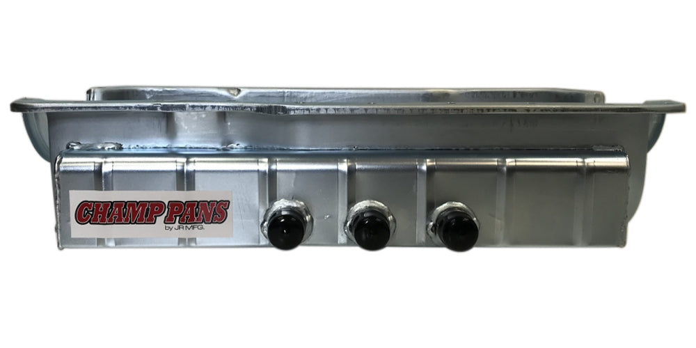 Champ Pans CHACP351WKO-3 SBF 351W D/S Oil Pan w/ KO & 3 #12an Fittings