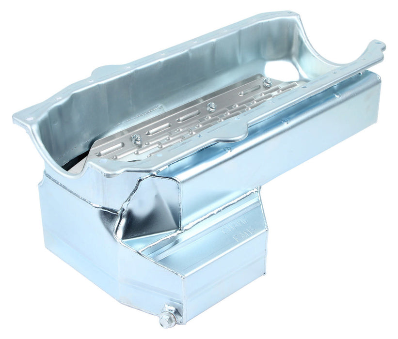 Champ Pans CHACP80KO SBC C/T Oil Pan w/Wndg Tray & Kick Out