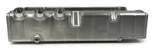 Champ Pans CHAPRO172R3A SBC Alum. DS Oil Pan 3 O-Ring Ports 4.25 Deep