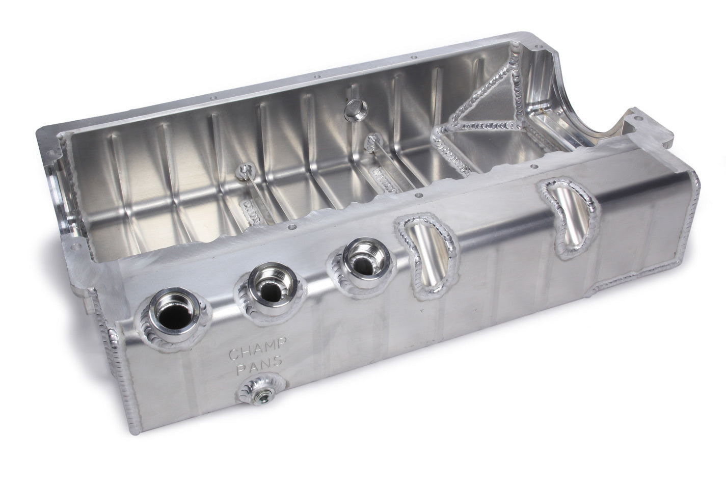 Champ Pans CHAPRO182R3A SBC Dry Sump Oil Pan w/ Dart Block #12AN ORB