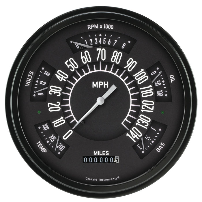 Classic Instruments CLAFB66B 66-77 Ford Bronco Black