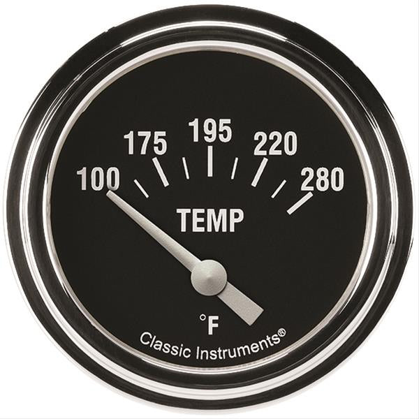 Classic Instruments CLAHR226SLF-04 Hot Rod Temperature Gaug e 2-5/8 Short Sweep