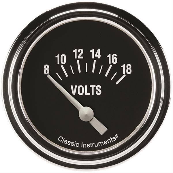 Classic Instruments CLAHR230SLF Hot Rod Volt Gauge 2-5/8 Short Sweep