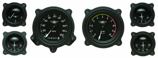 Classic Instruments CLAMA01BLFBZ Moal Bomber 6 Gauge Set