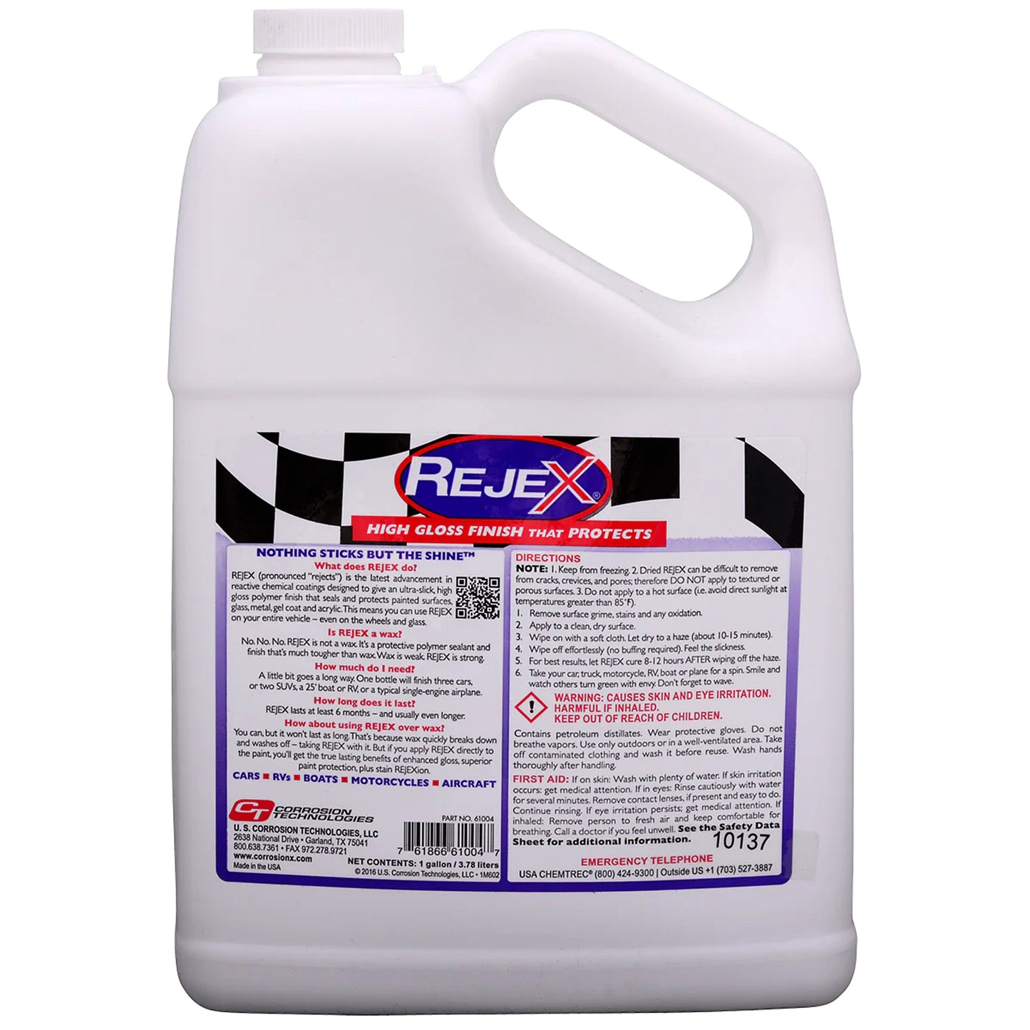 Corrosion Technologies CNX61004-X4 RejeX 1 Gallon Jug Case of 4