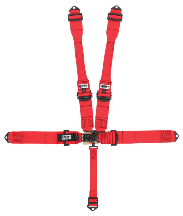 Crow Safety Gear CRW11002PRB 5-Way L&L 52in Lap Bel t harness W/Alum adjust