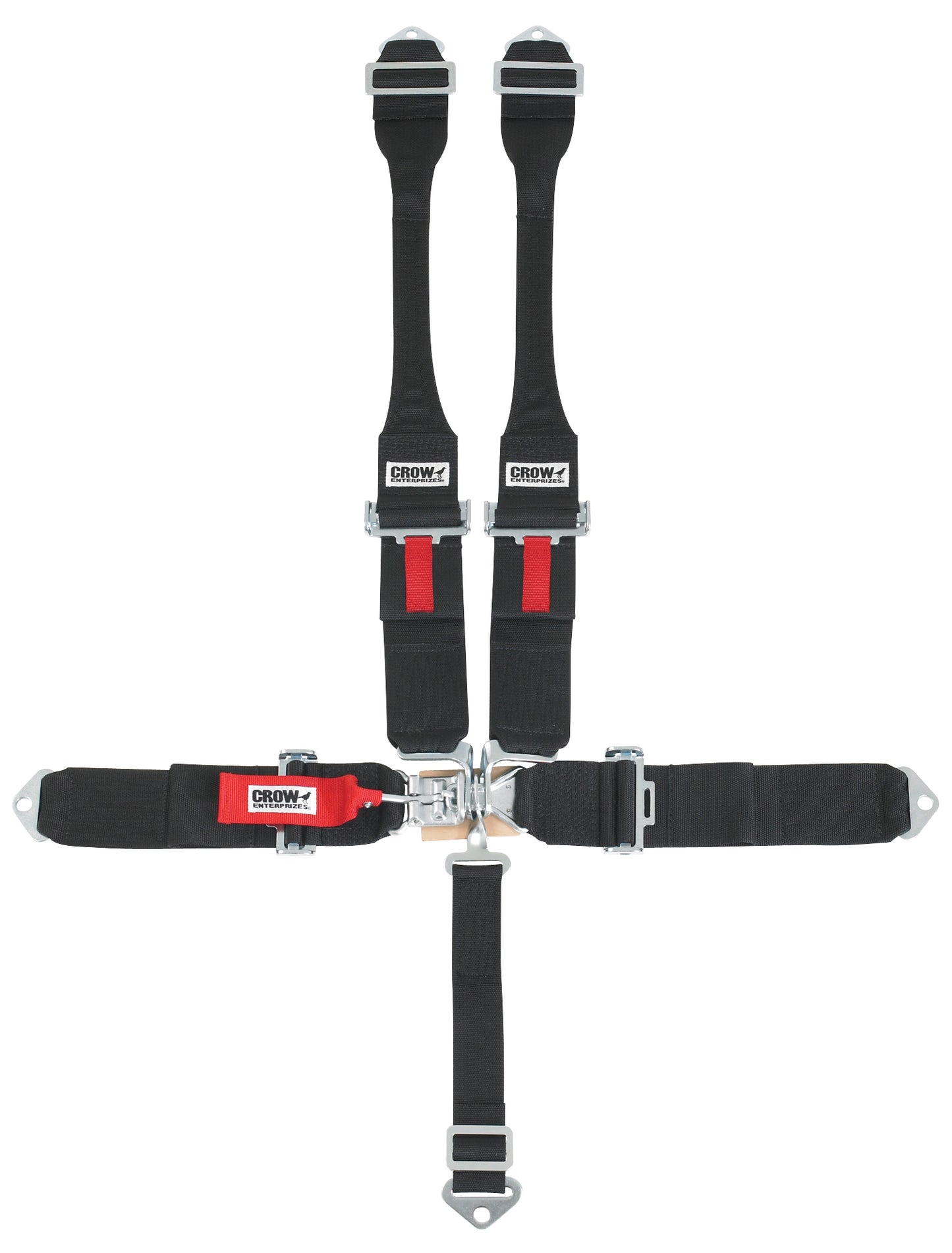 Crow Safety Gear CRW11004DBS 5-Way L&L 52in Lap Belt- Indiv DB Harness B/I Wit