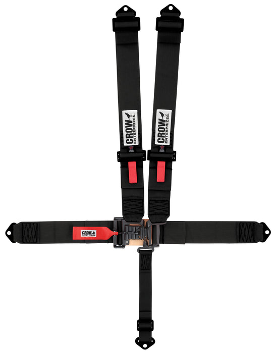 Crow Safety Gear CRW11064B Harness 5-Way 3in Latch And Link All Black