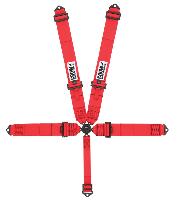Crow Safety Gear CRW11102B 5-Way 3in Kam Lock 52in Lap Belt Pull-down All