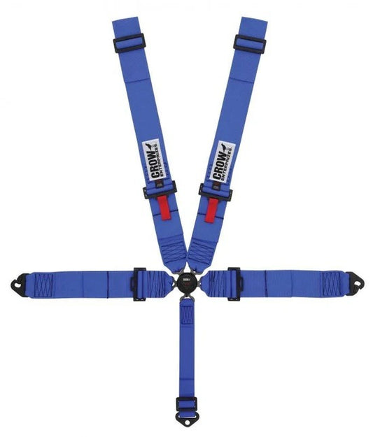 Crow Safety Gear CRW11143B 5-Way 3in Kam Lock 52in Lap Belt Pull-down Clip-