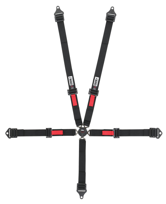 Crow Safety Gear CRW11174AB Kam Lock 2in Belts Black Pull-Up Bolt In Or Wrap