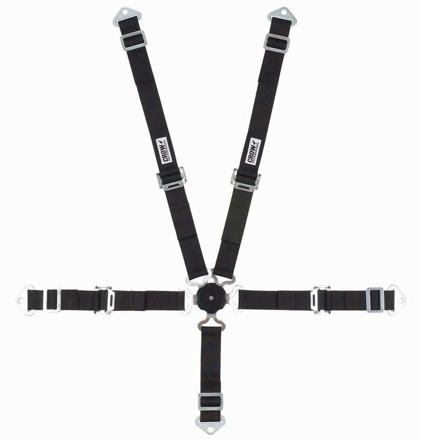 Crow Safety Gear CRW11174A 5-Pt Harness 2in Cam Lock Blk Pull Up