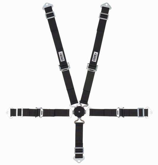 Crow Safety Gear CRW11174A 5-Pt Harness 2in Cam Lock Blk Pull Up