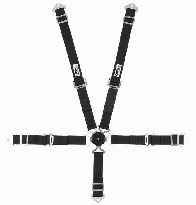 Crow Safety Gear CRW11174A 5-Pt Harness 2in Cam Lock Blk Pull Up