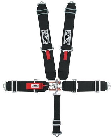 Crow Safety Gear CRW20084 5-Way 3in L&L Lap Belt Pull Down Individual Ha