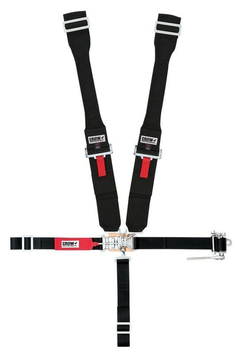 Crow Safety Gear CRW40044B 5-Way L&L W/Ratchet on left side lap belt. Rig