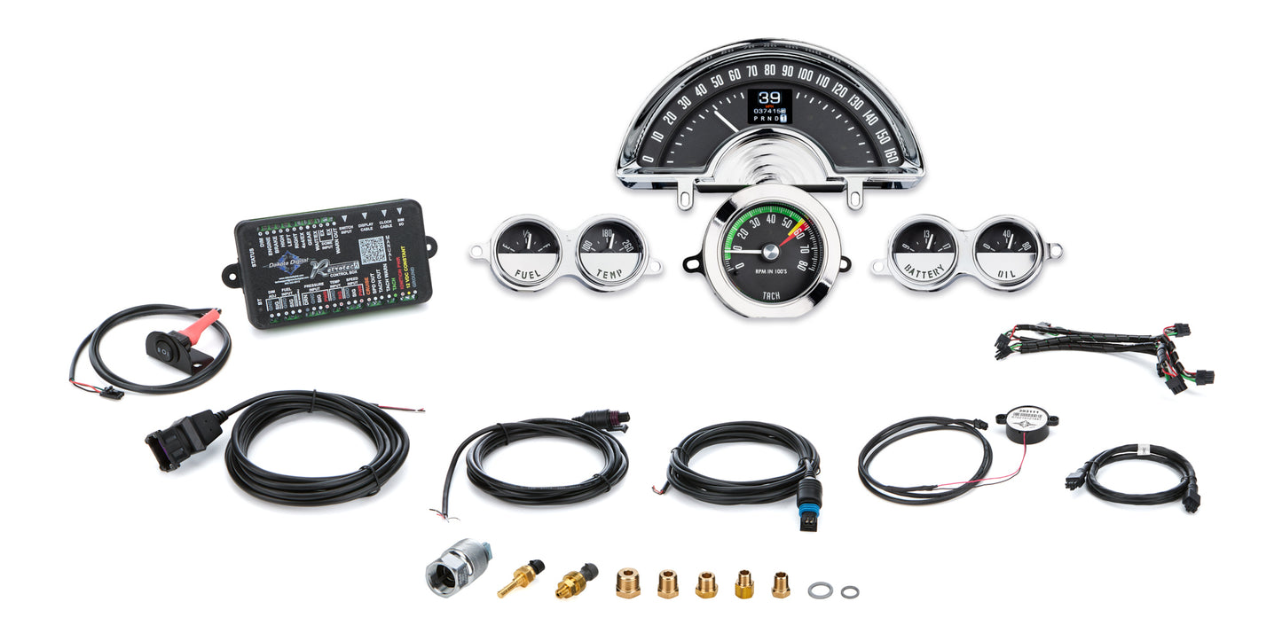 Dakota Digital DDGRTX-58C-VET-X 1958-62 Chevy Corvette RTX Instrument System