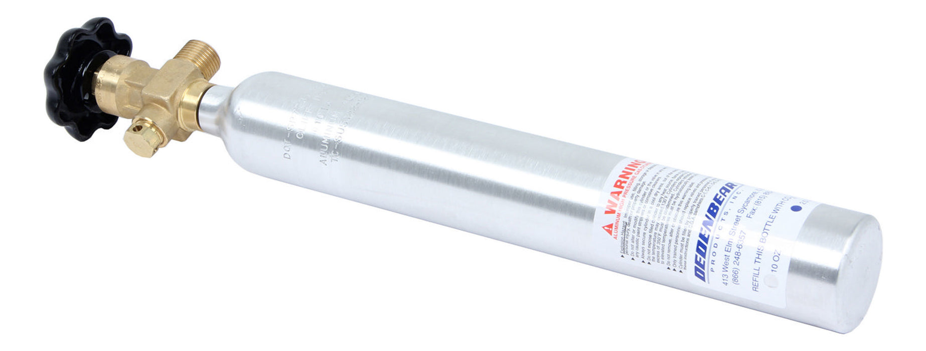 Dedenbear DEDAB10V 10oz. CO2 Bottle w/Valve
