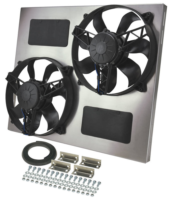 Derale DER16835 Dual RAD Fan w/Alum Shroud Assembly