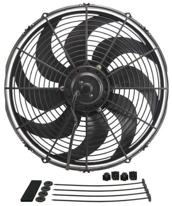 Derale DER18916 16in Dyno-Cool Curved Bl ade Electric Fan