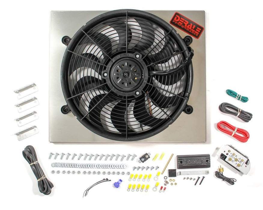 Derale DER66821 PWM Single RAD Fan/ Aluminum Shroud Assembly
